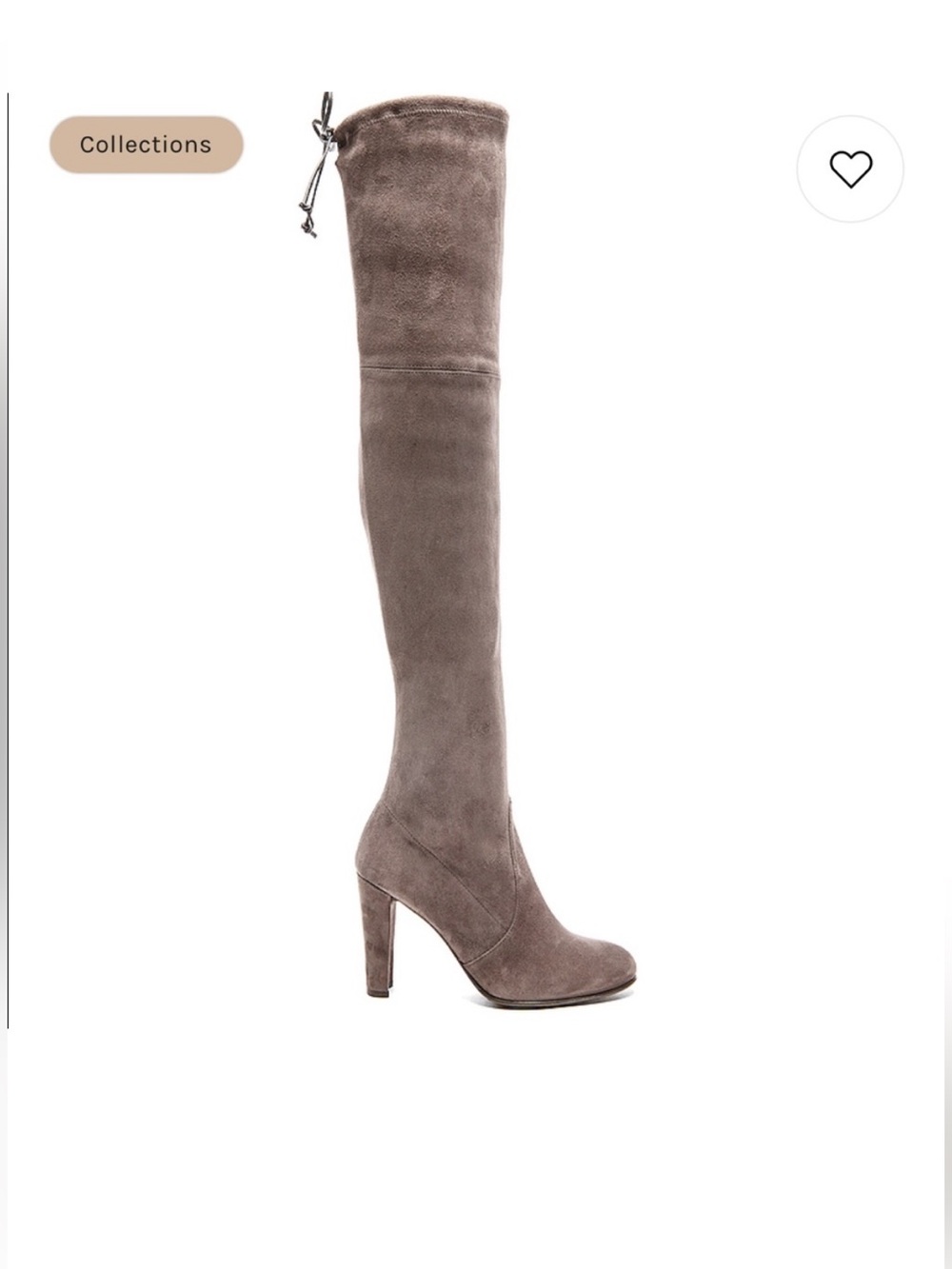 Stuart Weitzman Highland Over-the-Knee Suede High Heel Boot in Taupe. Worn once!